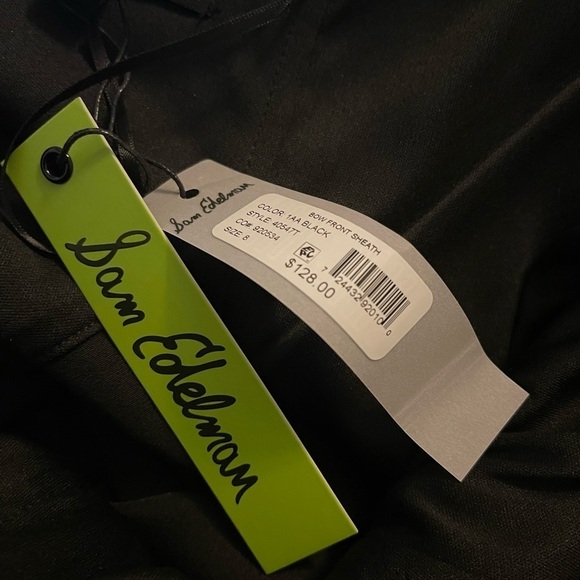 NWT SAM EDELMAN Bow Front Strapless Sheath Mini Dress Black, Size 8 - Picture 12 of 13